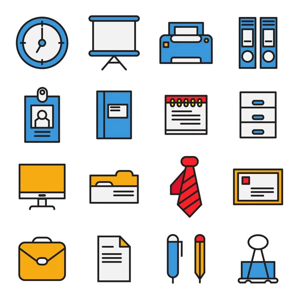 Icono de oficina y herramientas — Vector de stock