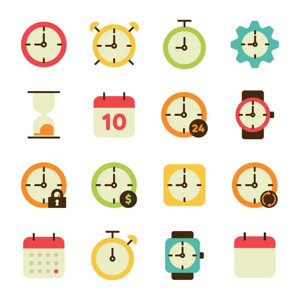 Time Related Vector Line Icons Stock Illustration