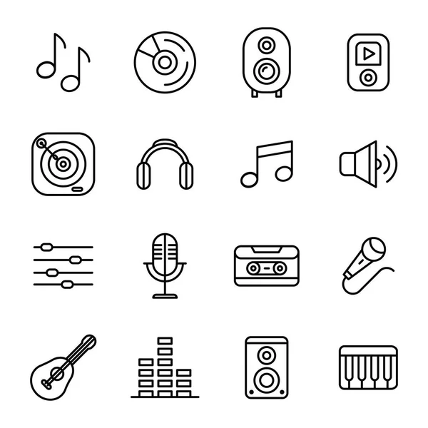 Music And Sound Icons — Stock Vector