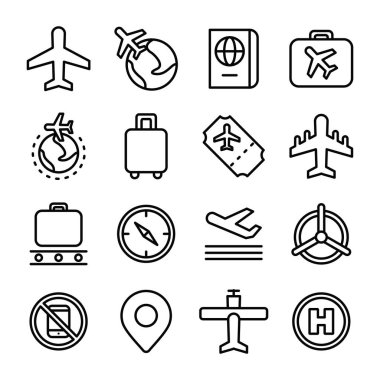 Havacılık ve hava seyahat kavramı simge