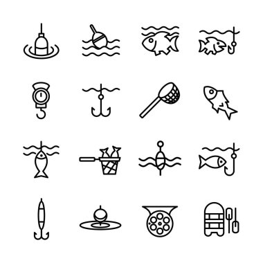 Balık tutma vektör simgesi