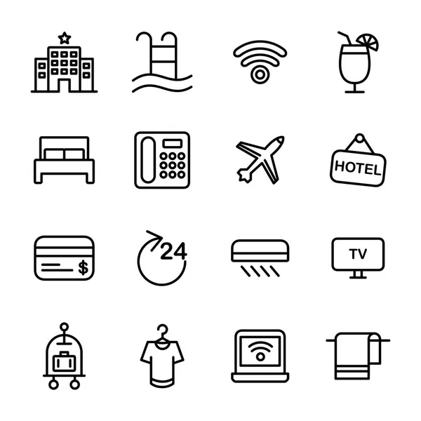 Hotel icons set — Stockvector