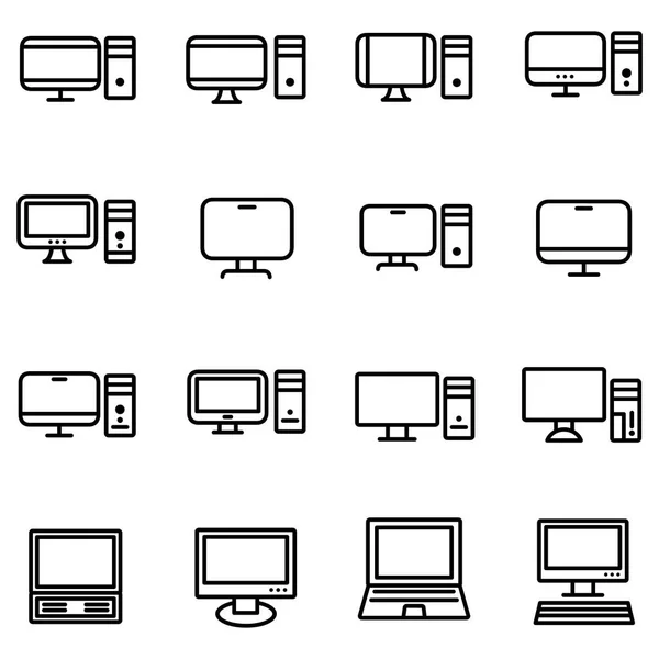 Icono de tecnología y ordenadores — Vector de stock