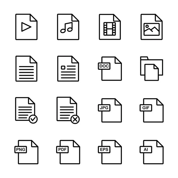 Fichier document icône ensemble . — Image vectorielle