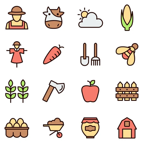 Icono de agricultura y agricultura — Vector de stock