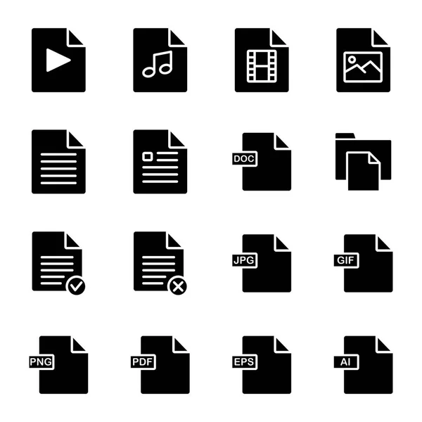 File document icon set. — Stock Vector