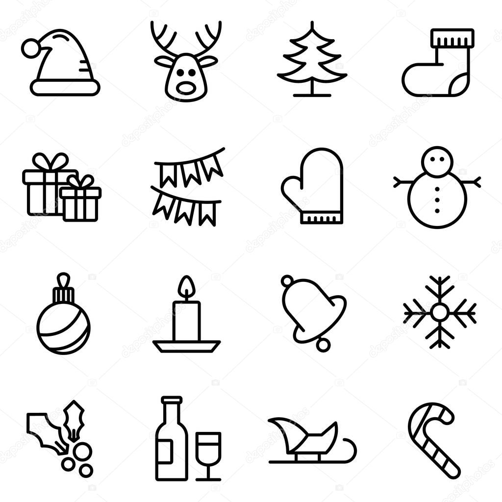 Christmas icon collection