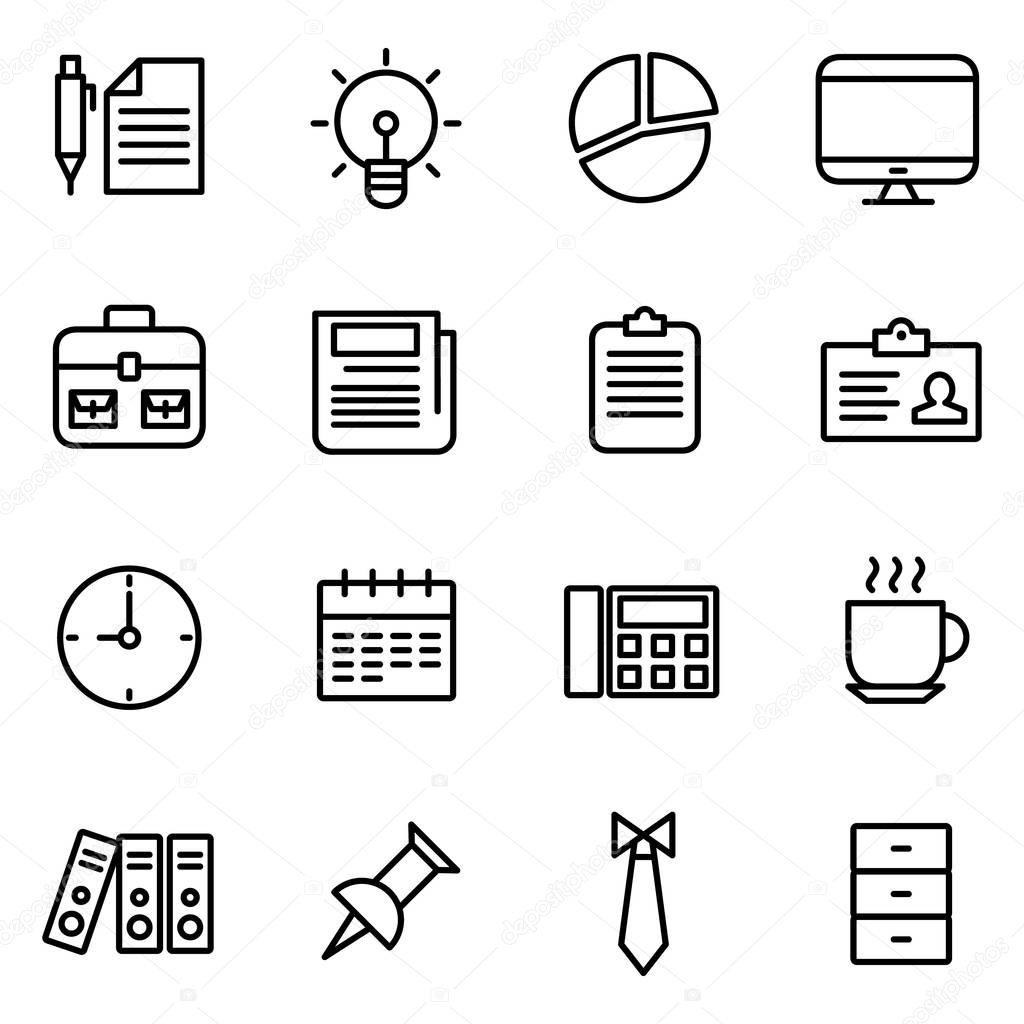 Office And Business Related Icons. Contains such Icons as Business Meeting, Workplace, Office Building more