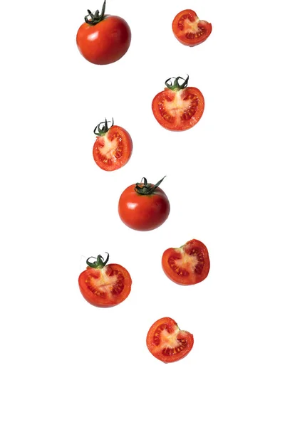 Tomaten Vallen Voor Restaurant Achtergrond — Stockfoto