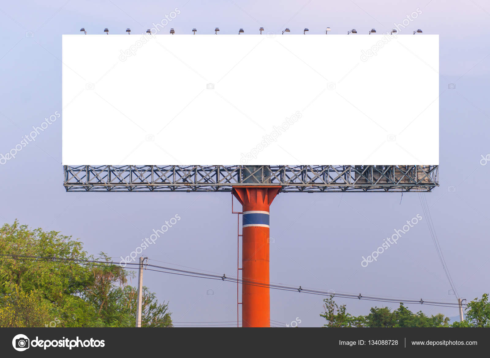 large blank billboard ready
