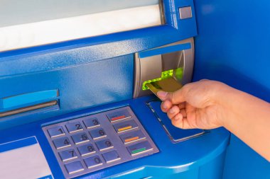 El Ekle kredi kartı Atm banka para makine için çekilme mo