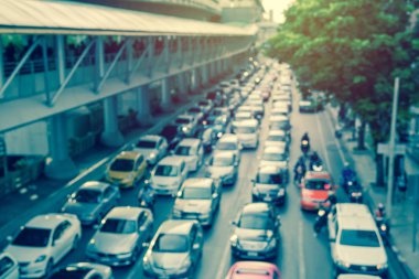 abstact bulanıklık bokeh akşam trafik jam şehir de yol