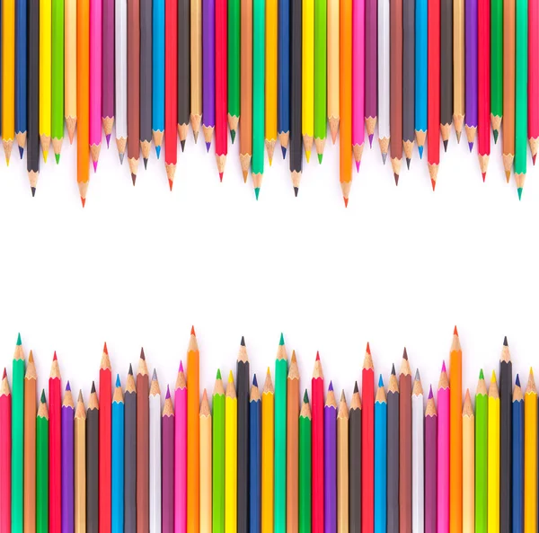 Lápis de cor isolados em um fundo branco — Fotografia de Stock