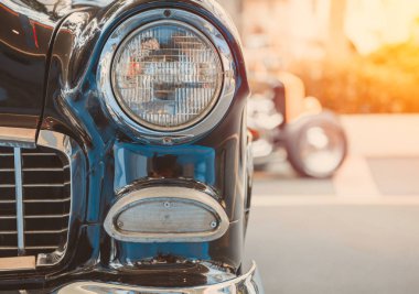 Retro klasik otomobil vintage tarzı Far lambası
