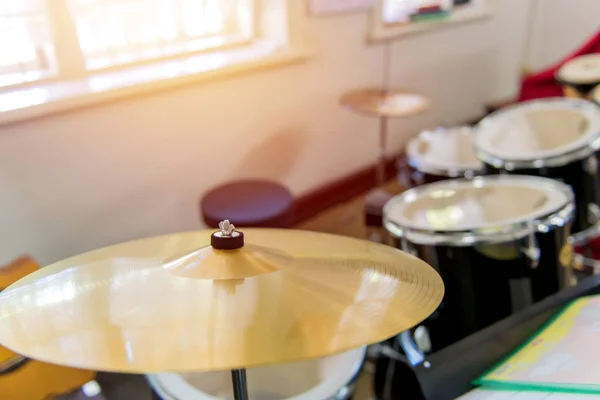 Detalle de un kit de batería para tocar música —  Fotos de Stock