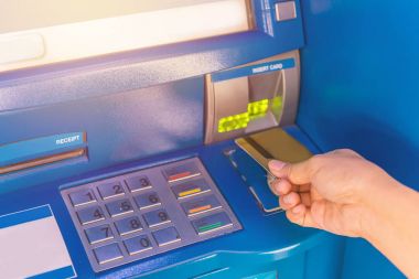 El Ekle kredi kartı Atm banka para makine için çekilme mo
