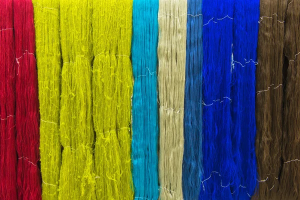 Colorful of Raw silk thread for background — Stock Photo, Image