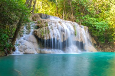 erawan şelale Milli Parkı, derin orman şelale,