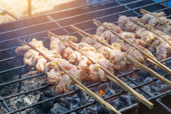 Grill of Chicken on stove Thai food — Stock Photo, Image