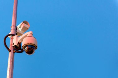 Güvenlik Cctv kamera ve alacakaranlık zamanlı kentsel video