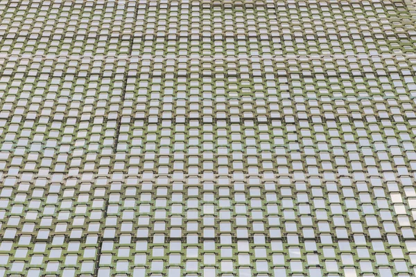 Textura da cortina branca inoxidável no fundo das janelas — Fotografia de Stock