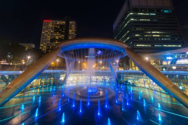 Singapur-Mayıs 1, 2017: servet Suntec çeşme c peyzaj