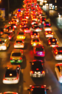 abstact bulanıklık bokeh akşam trafik jam şehir de yol