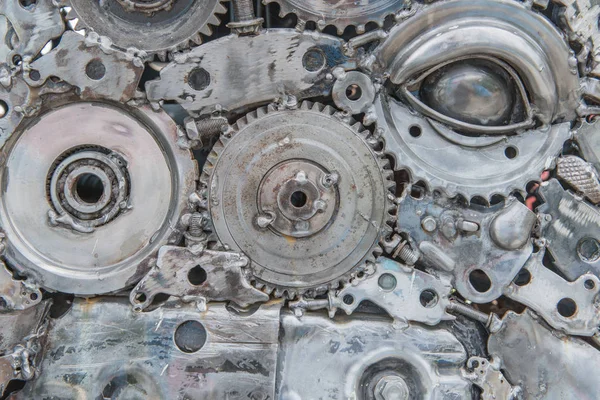 Mekanik tarafından arka plan için soyut metal cıvata ve n kilitler — Stok fotoğraf