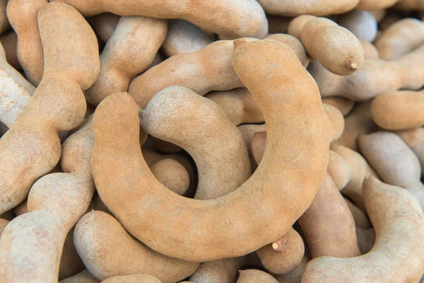 Sweet tamarind in the fruit market at Thailand — Stock Photo, Image