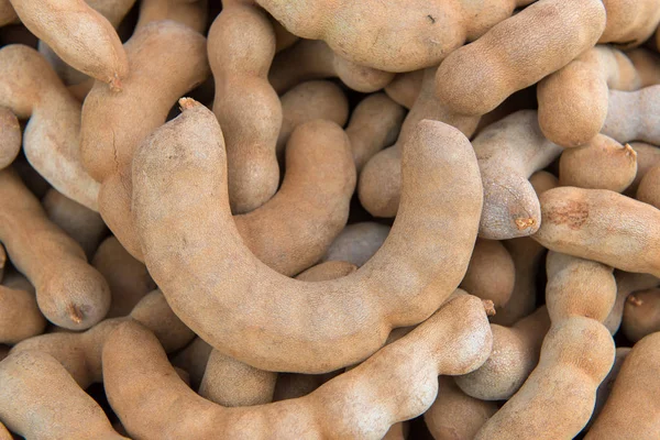 Sweet tamarind in the fruit market at Thailand — Stock Photo, Image