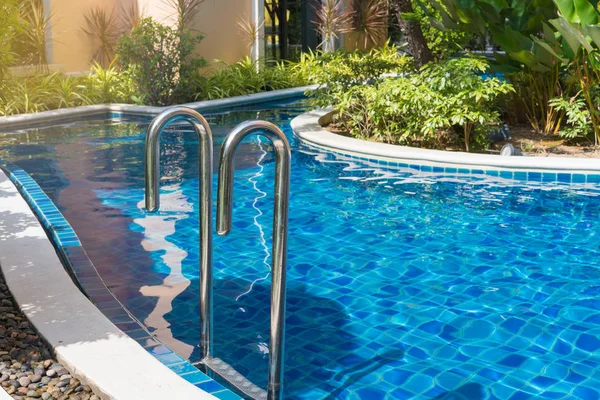 Blue Swimming Pool Hotel Stair — Stock Photo, Image