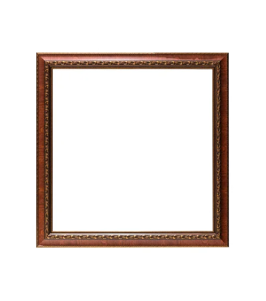Goud frame Elegante vintage Geïsoleerd op witte achtergrond — Stockfoto