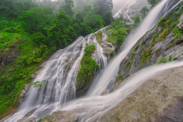 Cascade Pitugro Est Souvent Appelé Les Cascades Forme Coeur Umphang — Photo