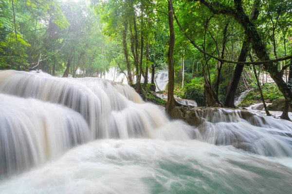 Vodopád Pha Tad Vodopády Deštném Pralese Národním Parku Khuean Srinagarindra — Stock fotografie