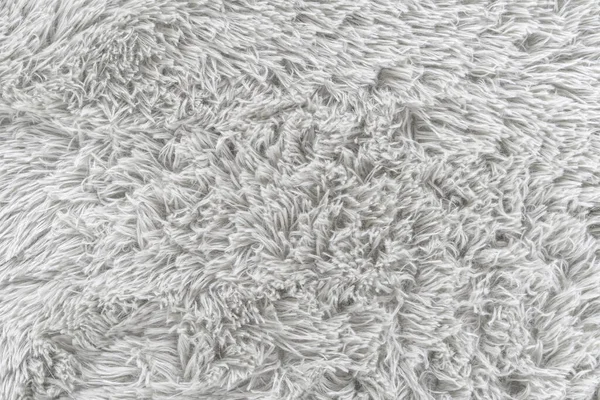 Gros Plan Texture Fourrure Blanche Tapis Pour Fond — Photo