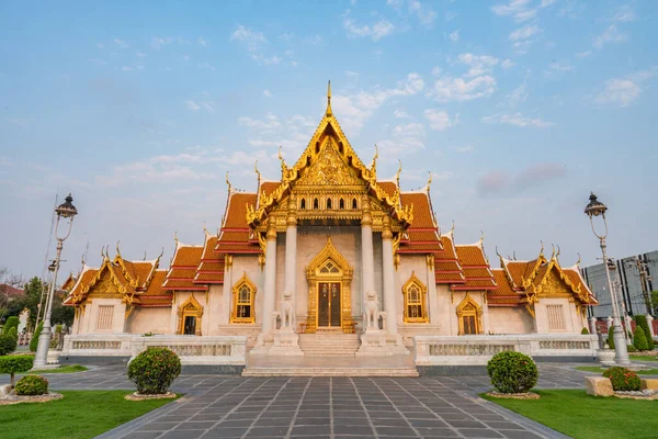Templo Mármol Wat Benchamabopit Dusitvanaram Bangkok Tailandia — Foto de Stock
