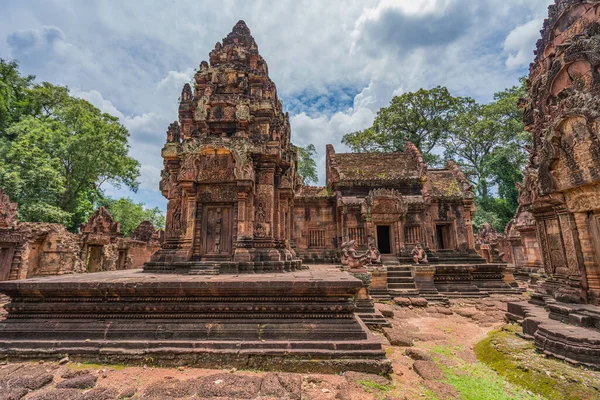 Banteay Srei Kasteel Banteaysrei Khmer Tempel Van Angkor Siem Reap — Stockfoto