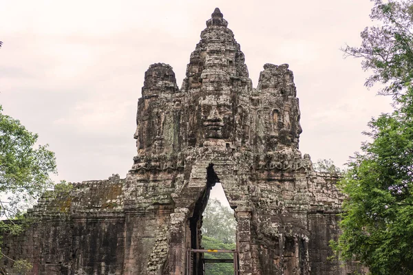 Bayon Castle Prasat Bayon Khmer Tempel Angkor Siem Oogsten Cambodja — Stockfoto