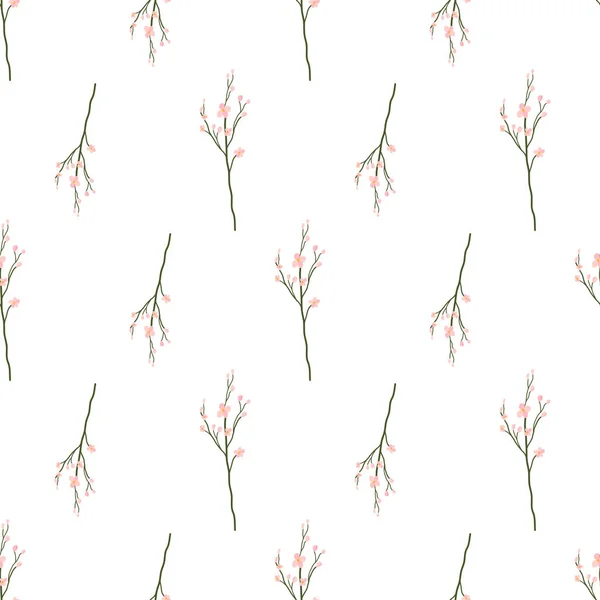 Modèle sans couture de branche de fleur de cerisier pour le papier d'emballage, tissu . — Image vectorielle
