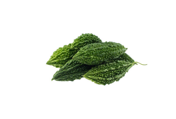 bitter melon isolated in white background