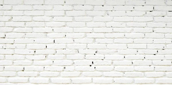 Modern White Brick Wall Texture Background Shabby Chic Vintage Style — Stock Photo, Image