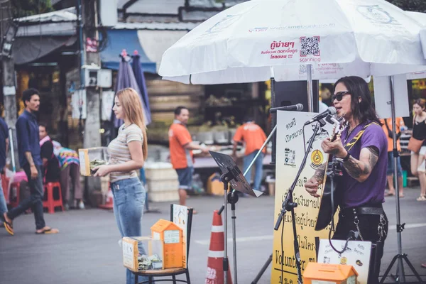 Octobre 2019 Bangkok Thaïlande Vendeur Nourriture Marché Week End Chatuchak — Photo
