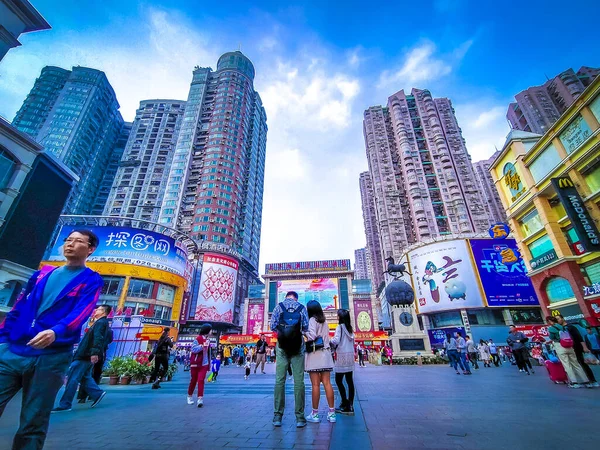 Guangzhou Cina Dicembre 2019 Shangxiajiu Pedonale Strada Pedonale Commerciale Nel — Foto Stock