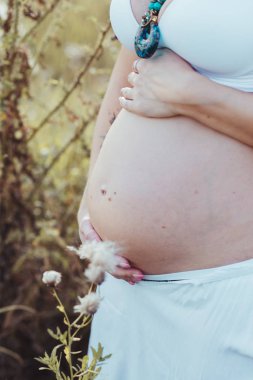 Hamile anne tarlada.