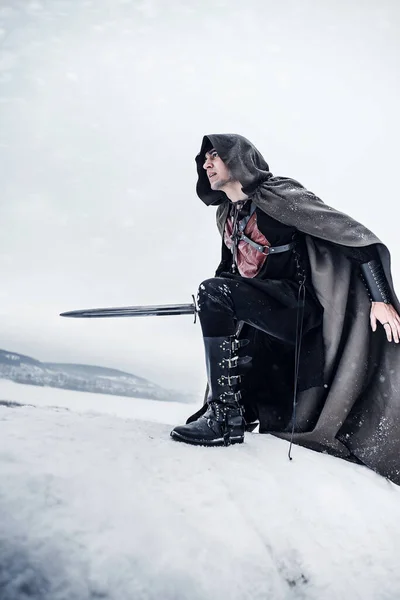 Winter Knight Sword — Stock Photo, Image