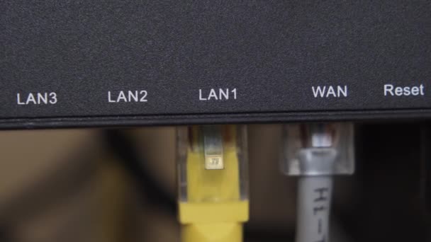 Internet-Lan-Kabelanschluss-Konzept — Stockvideo