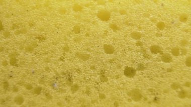 Sarı Sünger veya Bellek Köpüğü Makro shot 'ı
