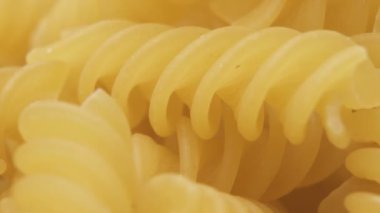 Yemek Arkaplanı, İtalyan Makarnası, Kurutulmuş Fusilli Makro Şat