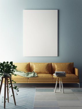 Alay poster, iç kompozisyon, 3d çizim.