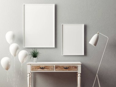 Hipster köşe, 3d illüstrasyon kapatmak